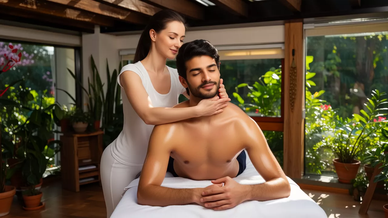 Luxury hotel spa interior